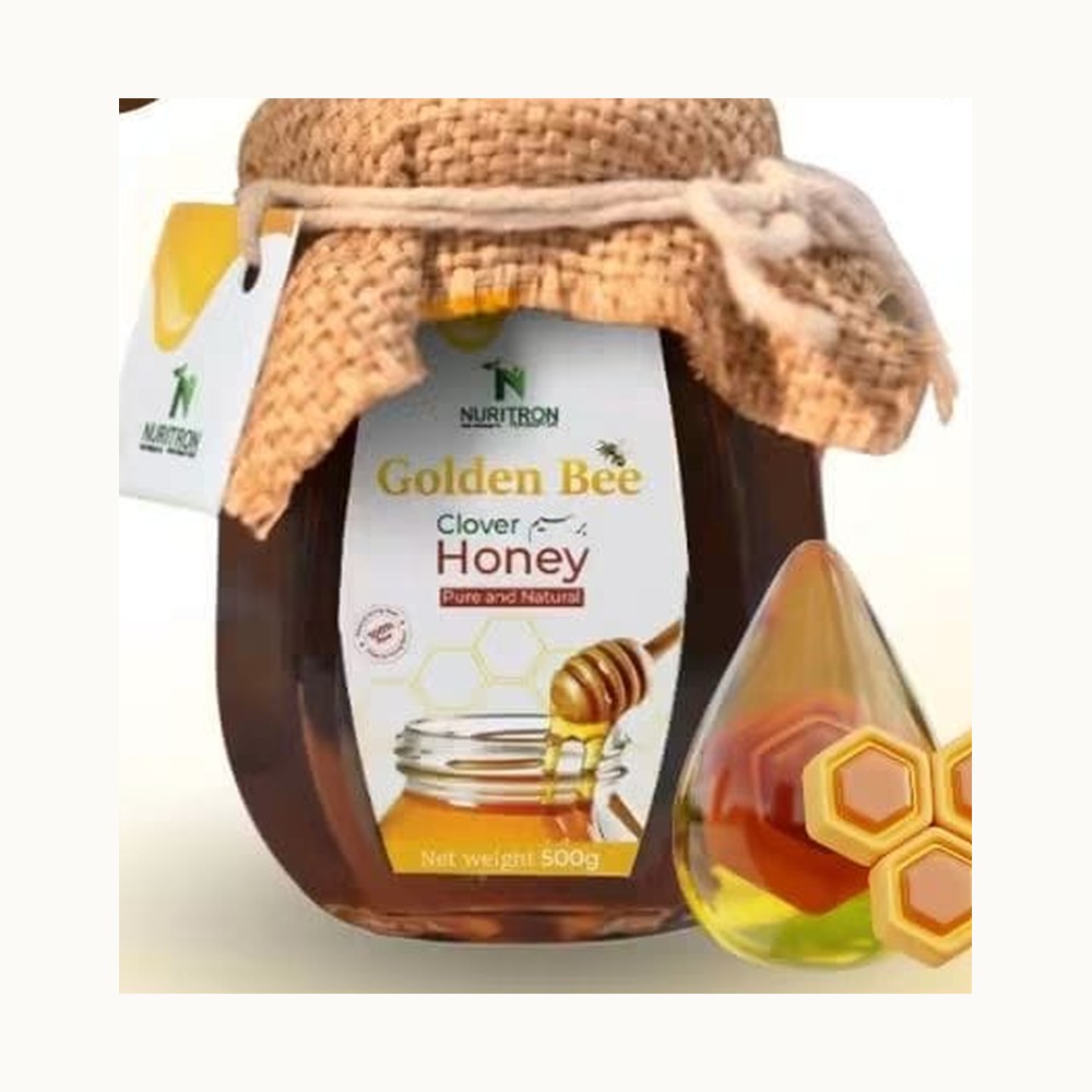 Nuritron Golden Bee Clover Honey 500 g glass jar